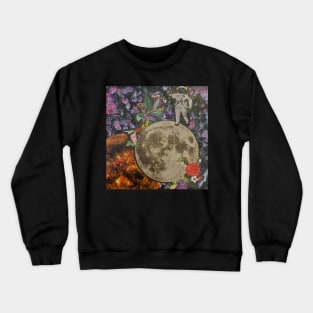 Aesthetic Astronaut Moon Art by Courtney Graben Crewneck Sweatshirt